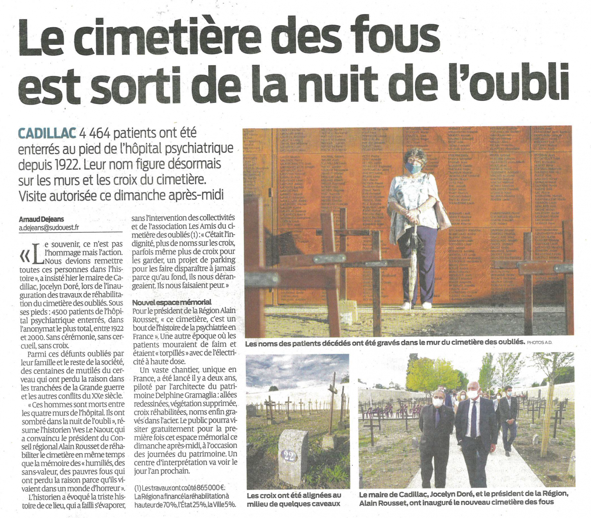 Sud Ouest 20 septembre 2020